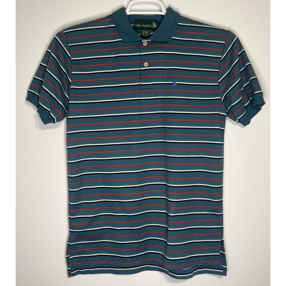 Polo Ralph Lauren Teal Striped Cotton Polo Shirt
